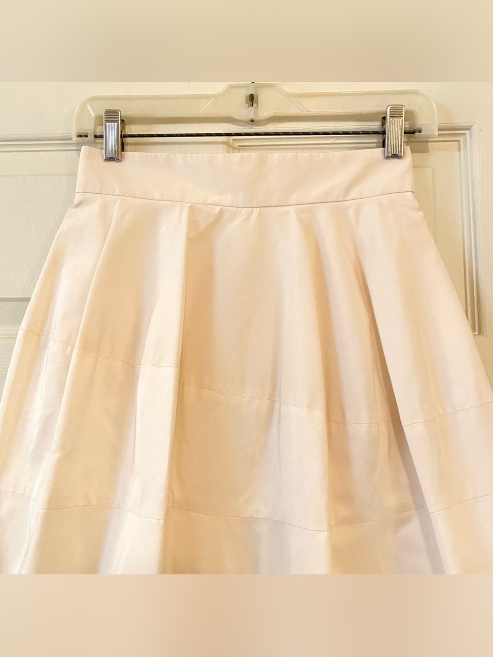 Vintage Yves Saint Laurent YSL 100% Silk Long Skirt Midi Cream White Chiffon XS - Picture 3 of 16